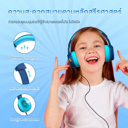 หูฟังสำหรับเด็ก TRONSMART KH01 - สีกรมท่า_7